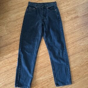 Gray orange tab Levi’s straight leg jeans